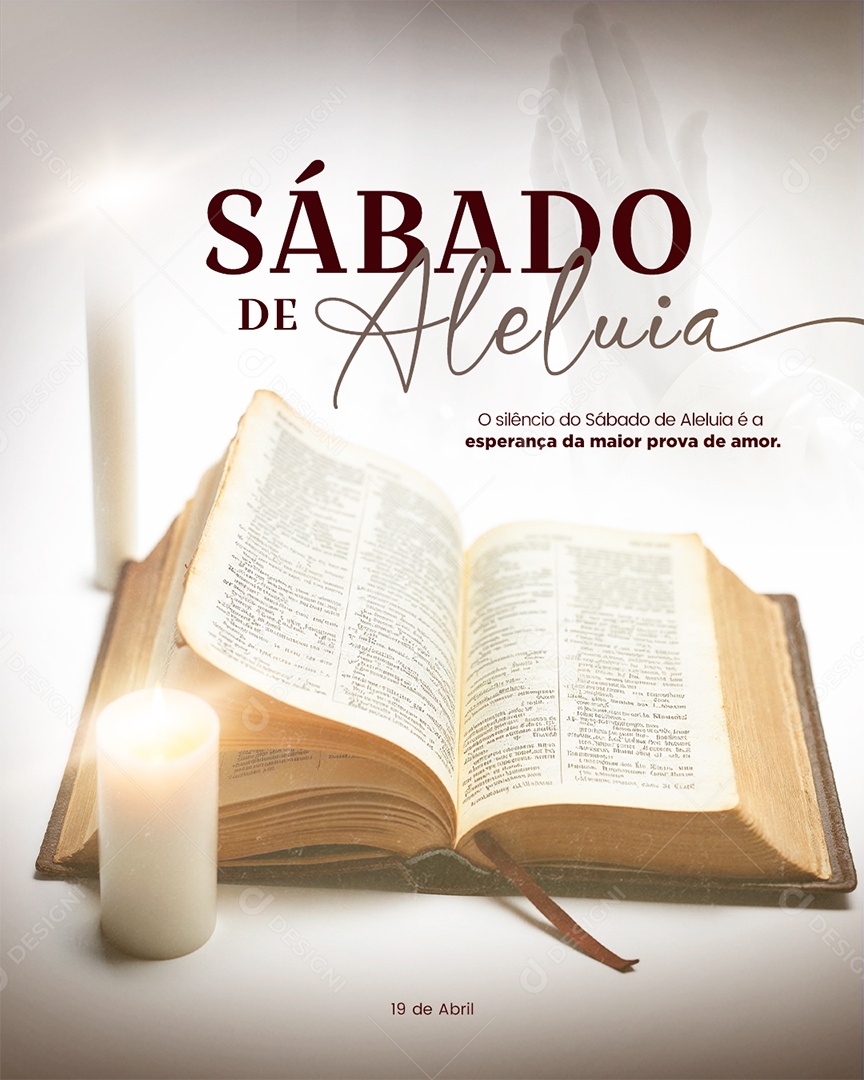 Sábado de Aleluia 19 de Abril Social Media PSD Editável