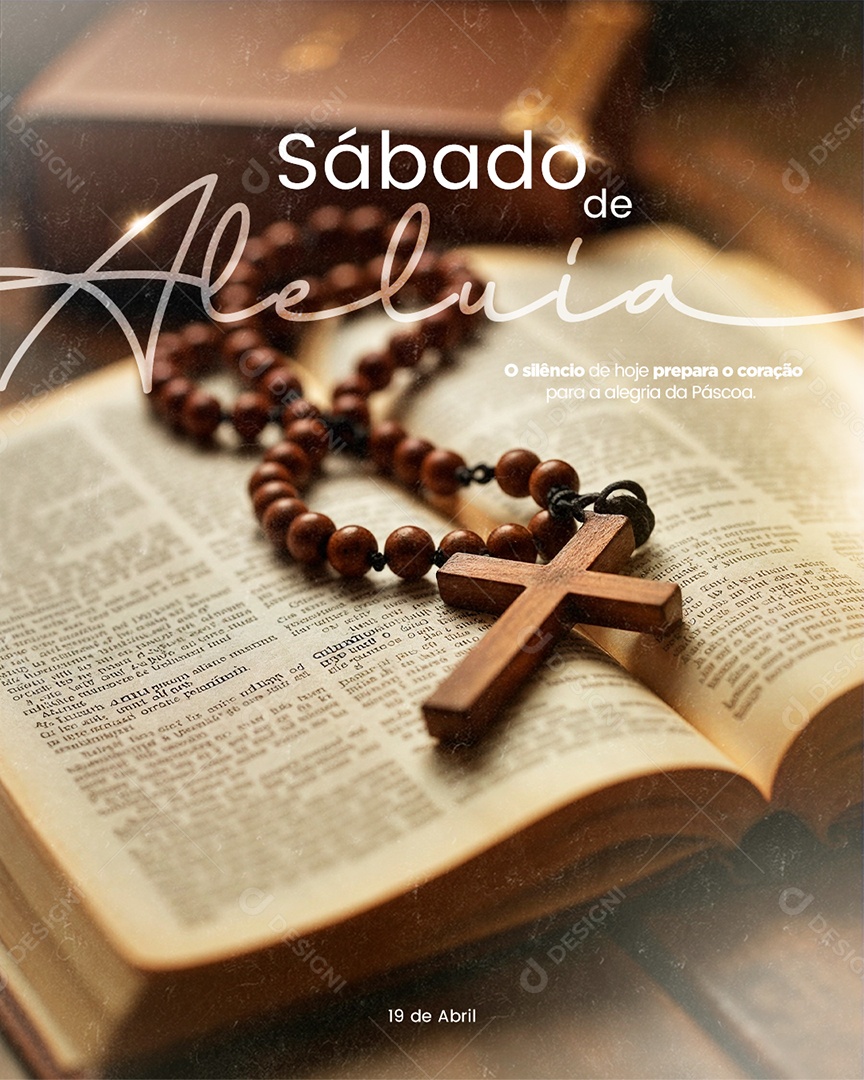 Sábado de Aleluia 19 de Abril Social Media PSD Editável