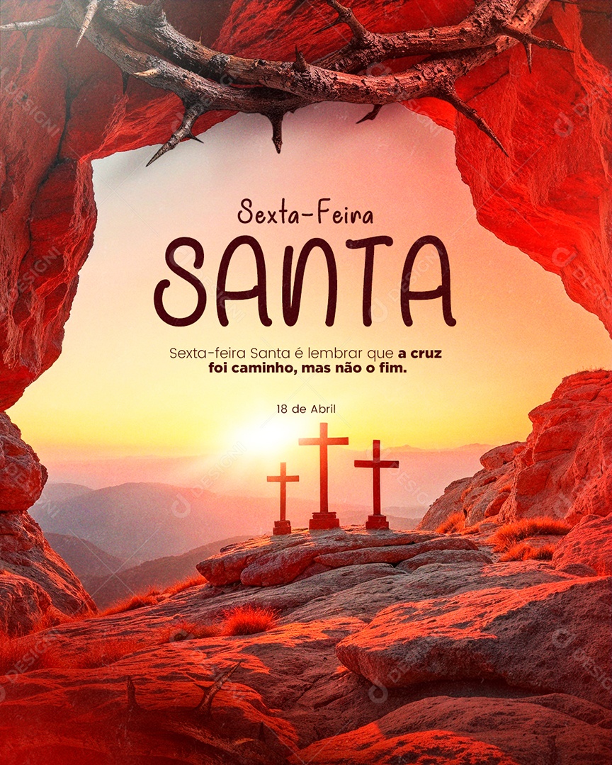 Sexta-feira Santa Social Media PSD Editável