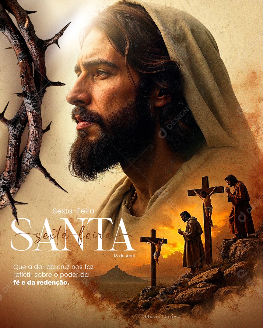 Semana Santa 13 de Abril Social Media PSD Editável