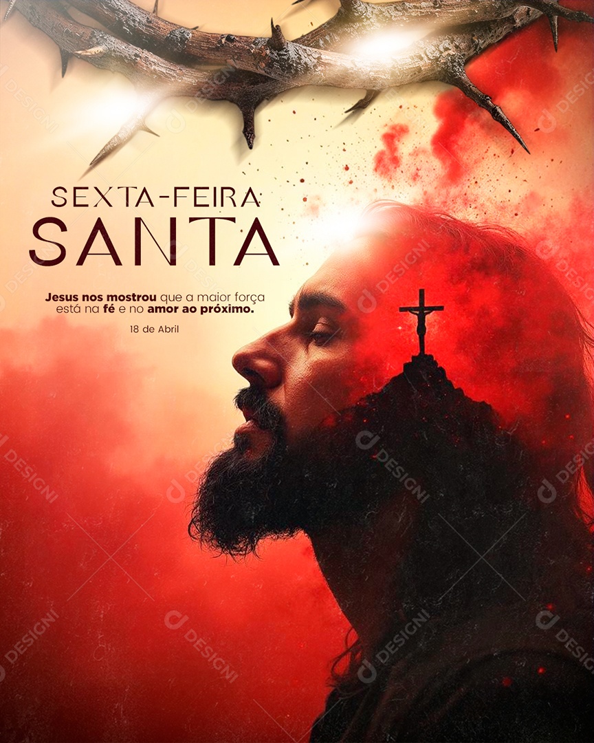 Semana Santa 13 de Abril Social Media PSD Editável