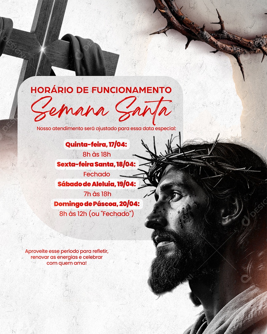 Semana Santa 13 de Abril Social Media PSD Editável