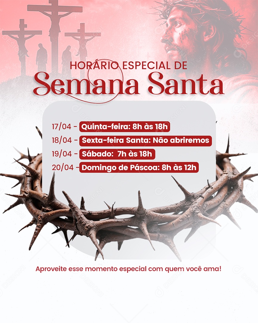 Semana Santa 13 de Abril Social Media PSD Editável