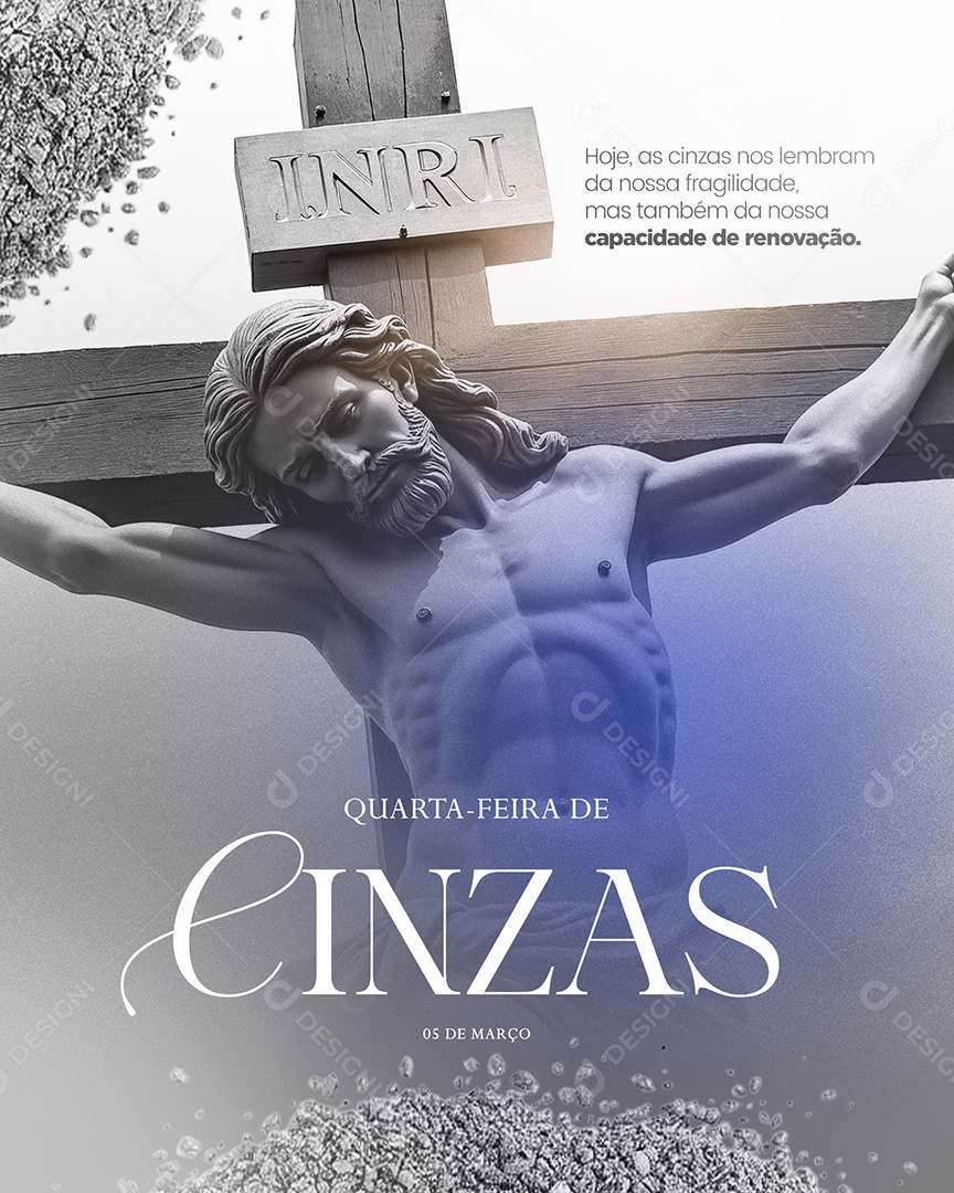 Quarta Feira de Cinzas Social Media PSD Editável