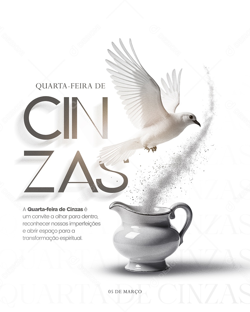 Quarta Feira de Cinzas Social Media PSD Editável