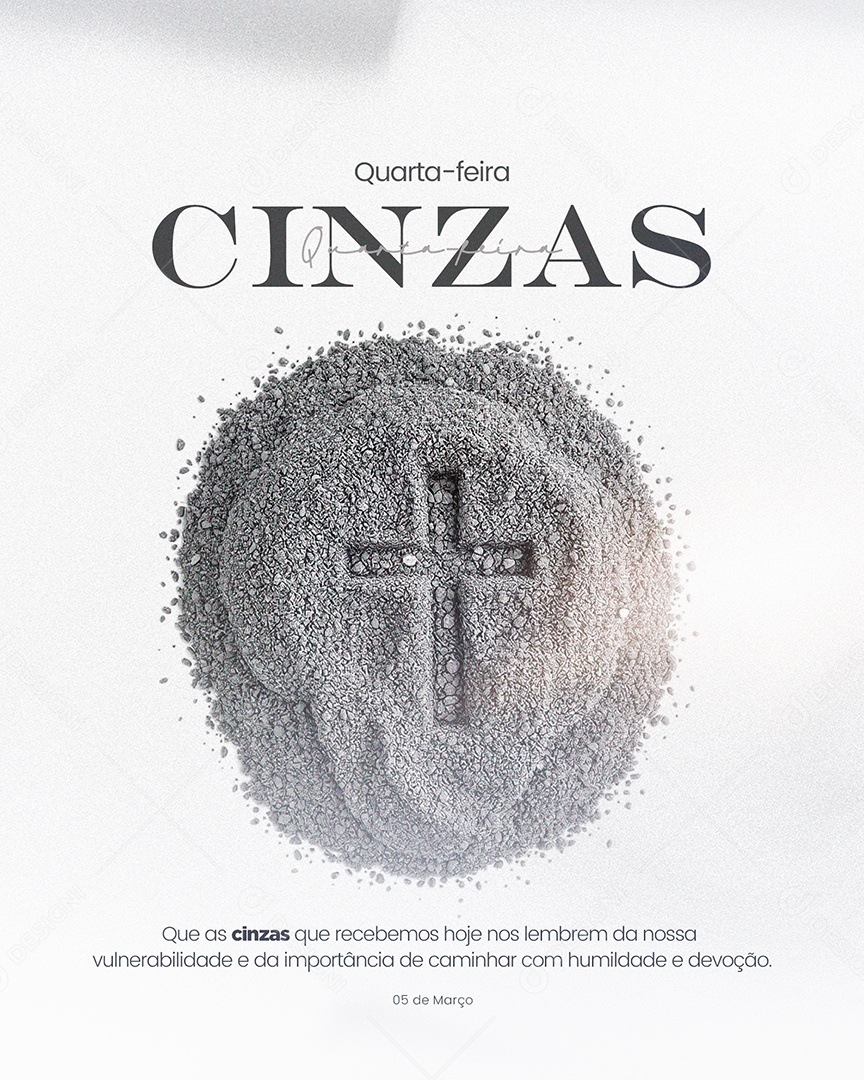 Quarta Feira de Cinzas Social Media PSD Editável