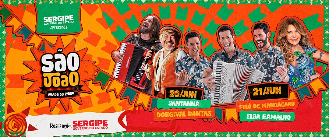 Banner São João Cidade do Forró Social Media PSD Editável