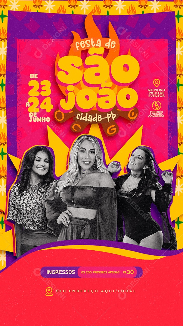 Story Flyer Festa de São João Social Media PSD Editável