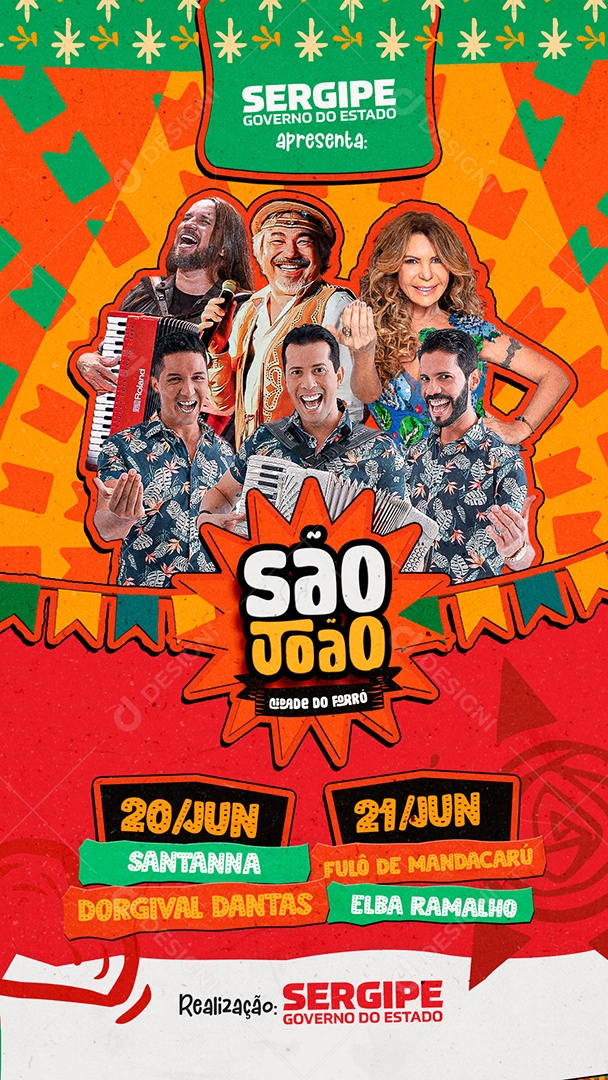 Flyer Story São João Cidade do Forró Social Media PSD Editável