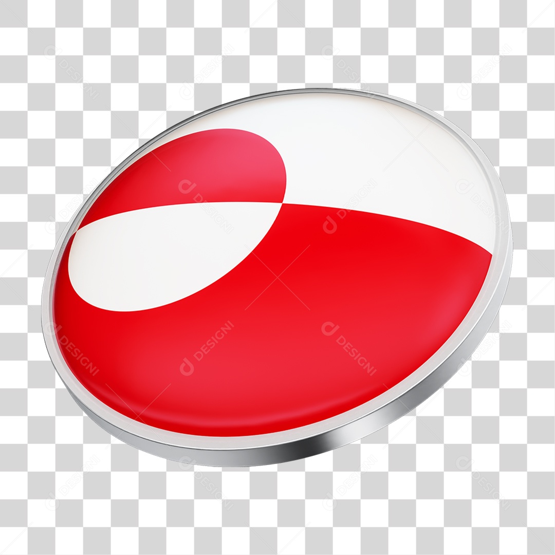 Botão com Bandeira de Groenlândia PNG Transparente