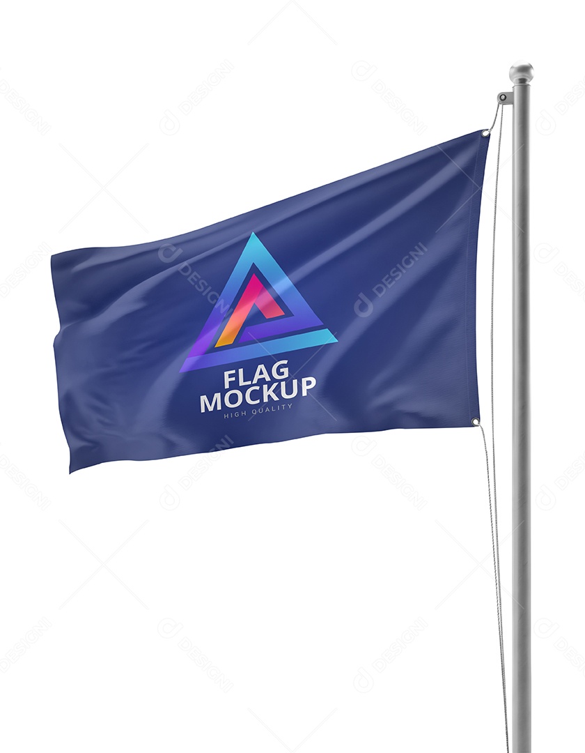Mockup de Bandeira PSD Editável