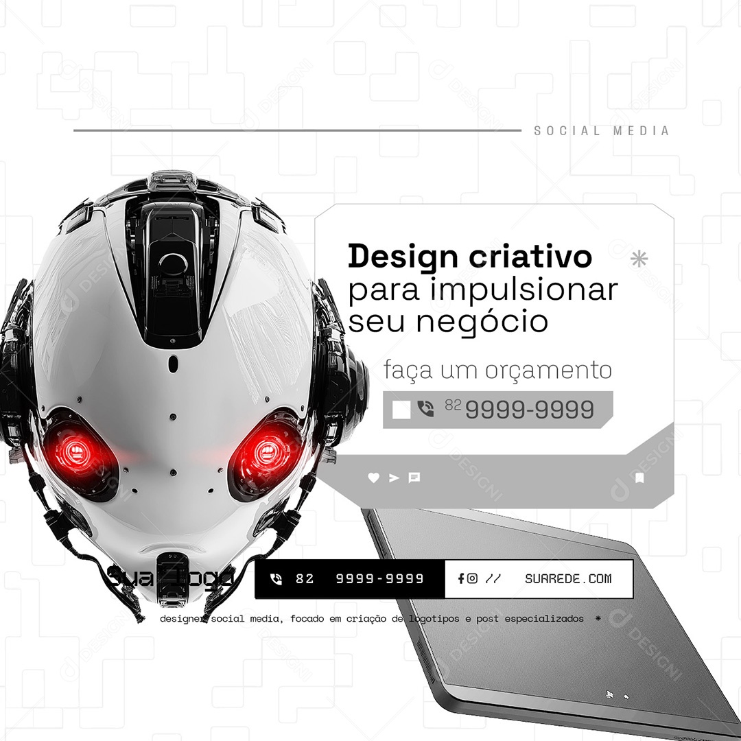 Designer Gráfico Faça um Orçamento Social Media PSD Editável