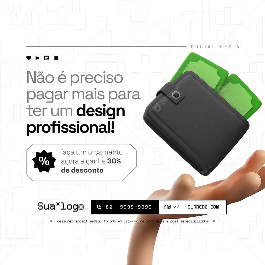 Designer Gráfico Design Profissional Social Media PSD Editável