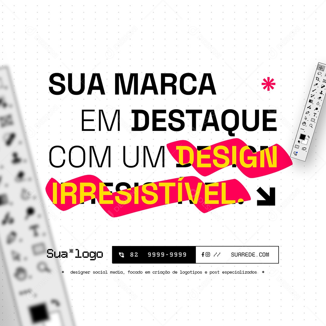 Designer Gráfico Sua Marca em Destaque Social Media PSD Editável