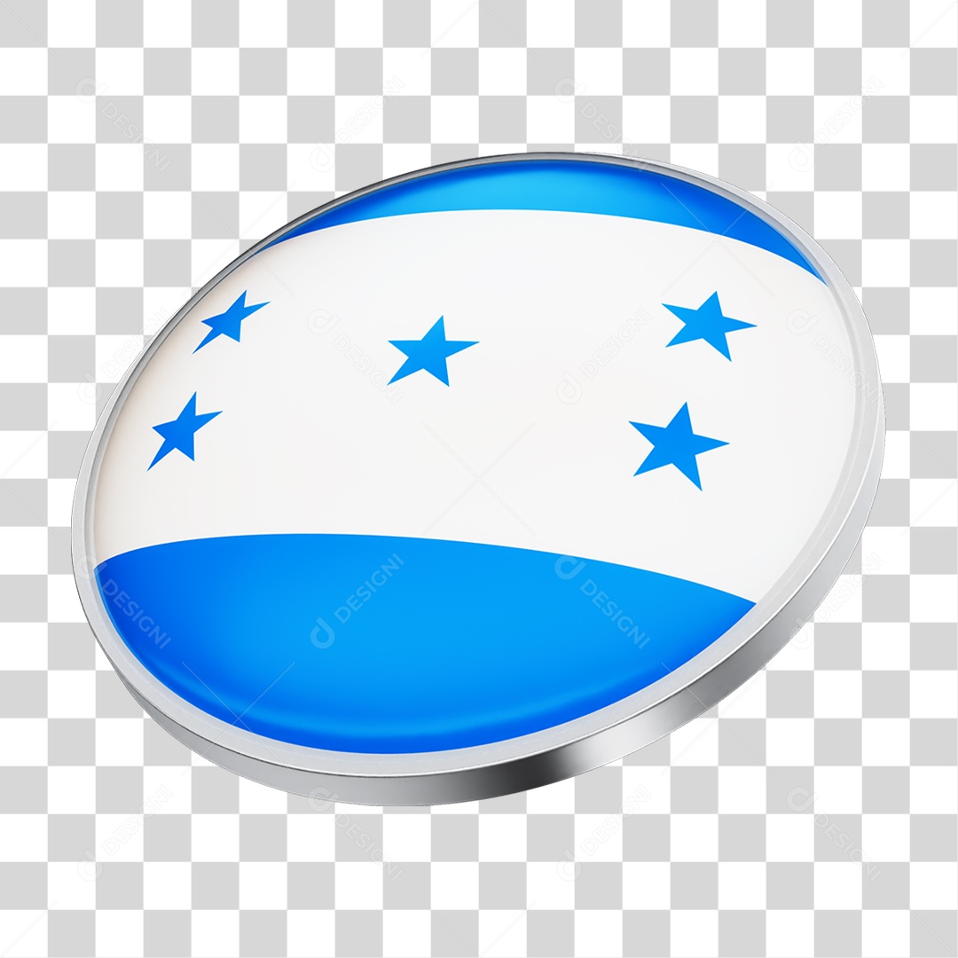 Botão com Bandeira de Honduras PNG Transparente