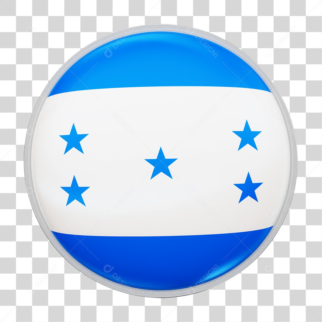 Botão com Bandeira de Honduras PNG Transparente