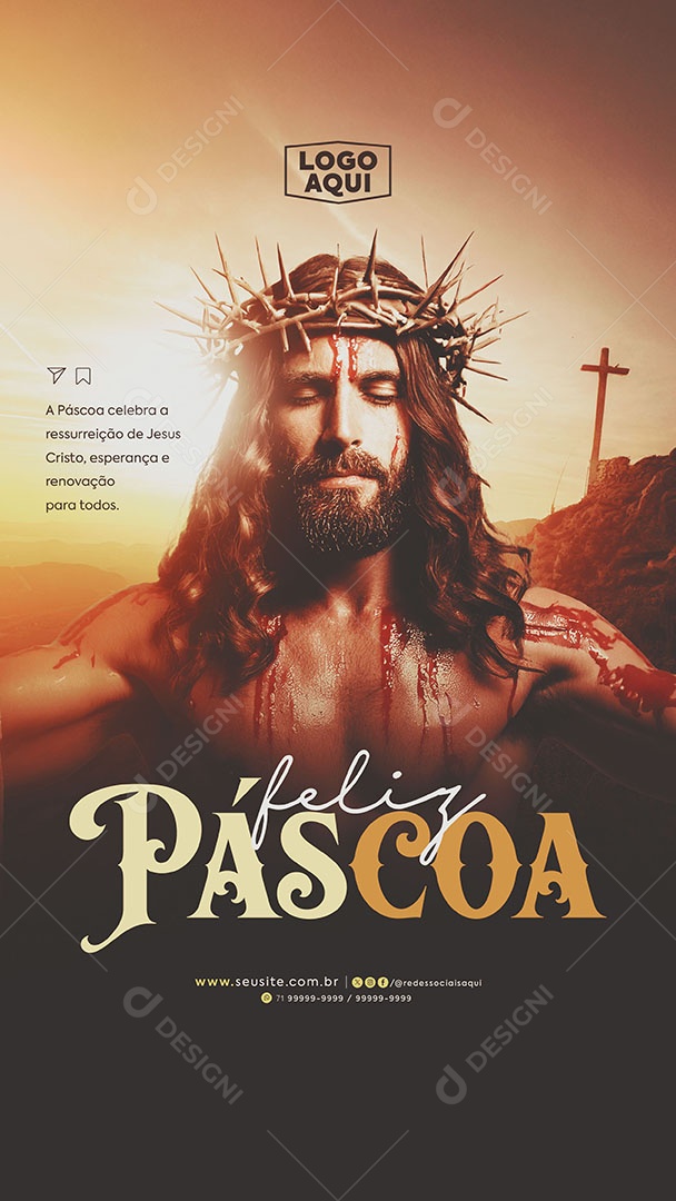 Story Feliz Páscoa 20 de Abril Social Media PSD Editável