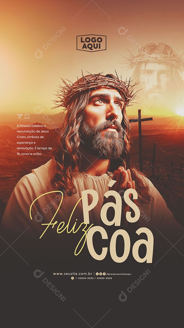 Story Feliz Páscoa 20 de Abril Social Media PSD Editável