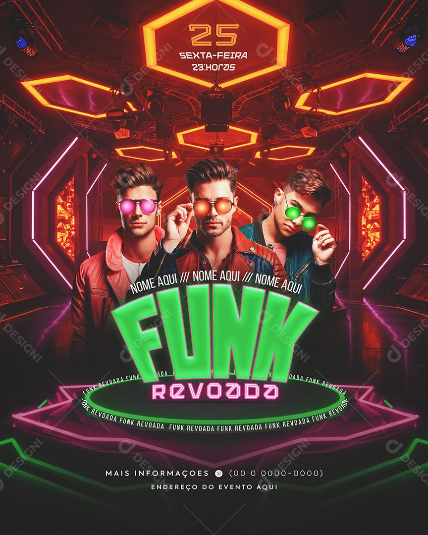 Flyer Funk Revoada Social Media Feed PSD Editável
