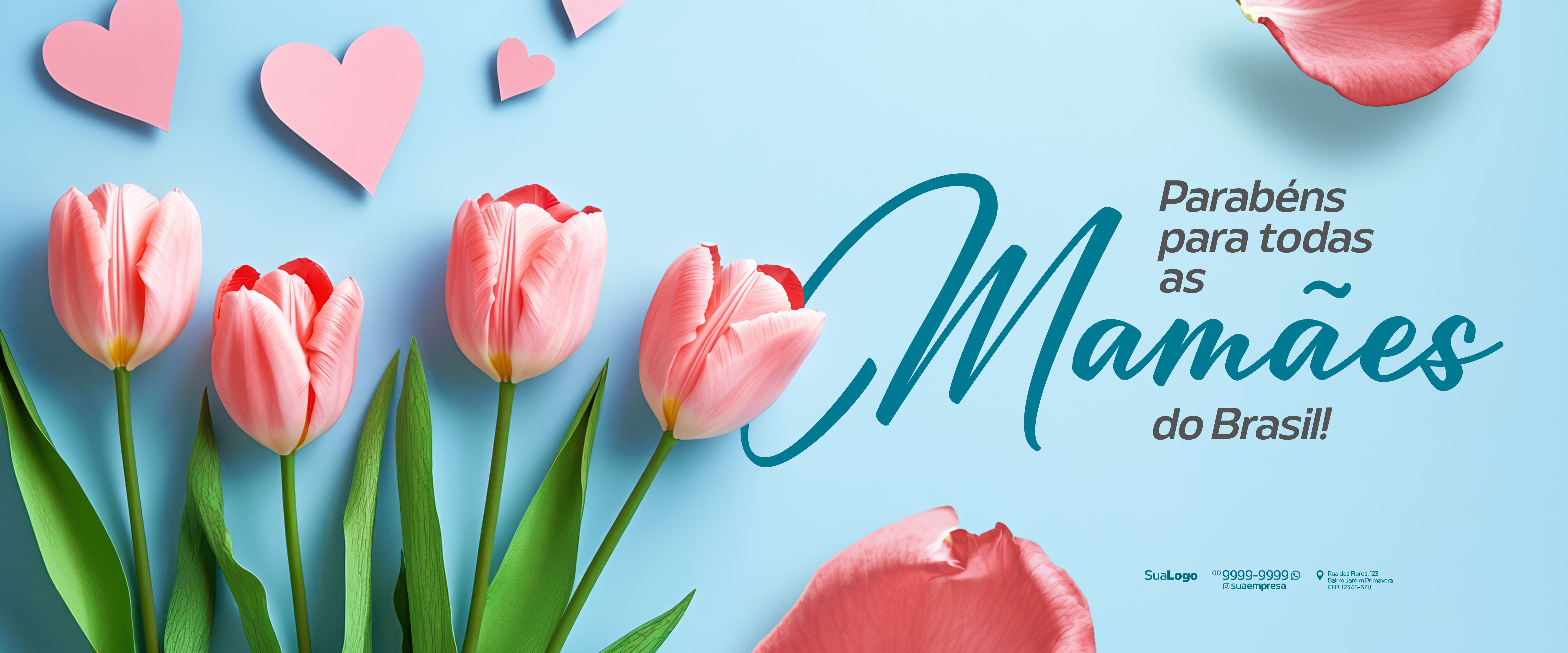 Banner Dia Das Mães Parabéns Para Todas As Mamães Social Media PSD Editável