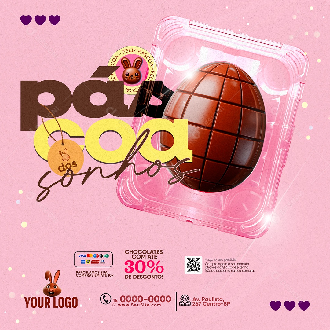 Páscoa dos Sonhos Social Media PSD Editável