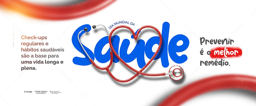 Carrossel Dia Mundial da Saúde 07 de Abril Social Media PSD Editável