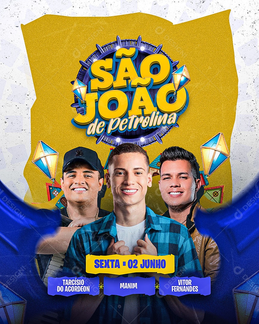 Flyer São João de Petrolina Social Media PSD Editável