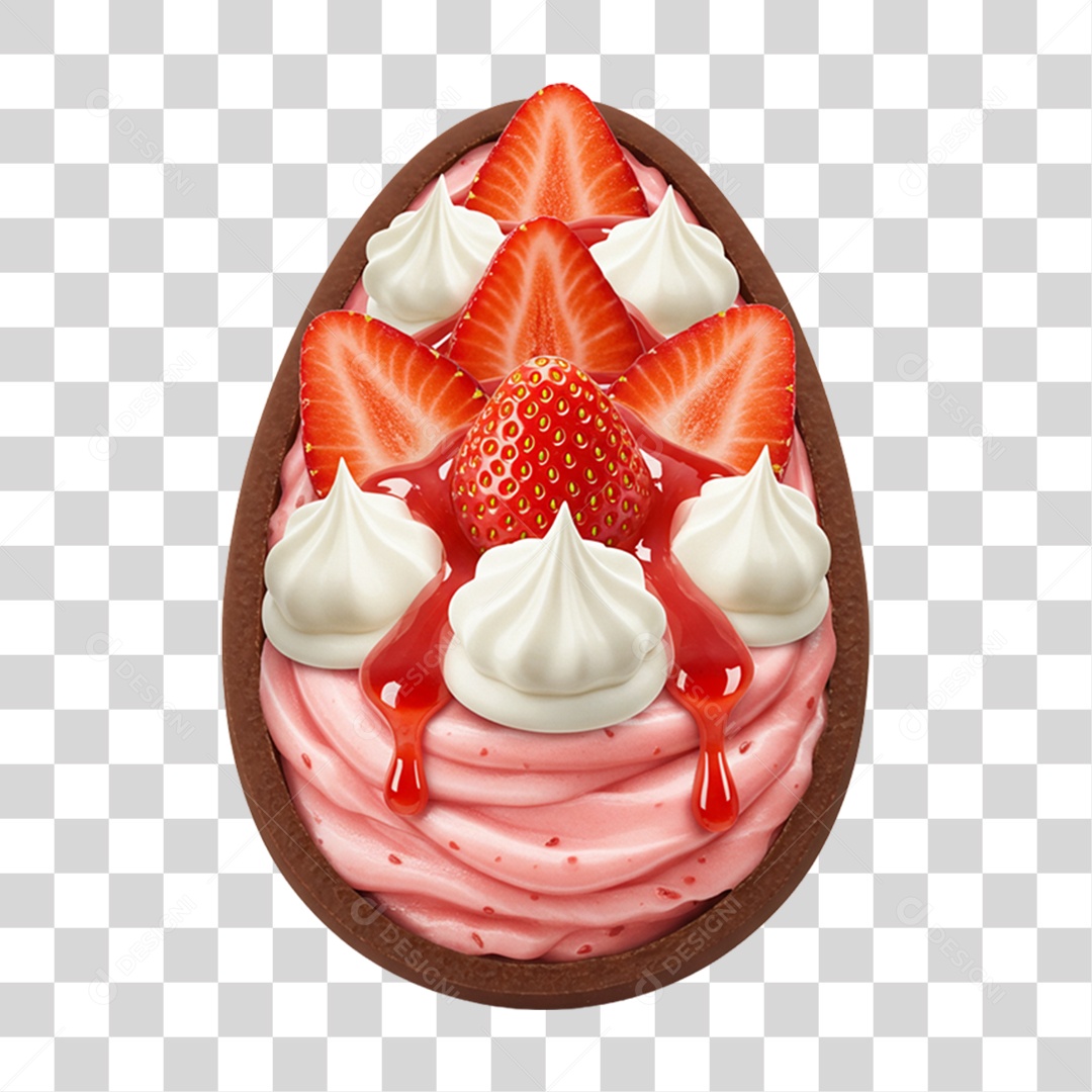 Ovo de Colher Páscoa PNG Transparente