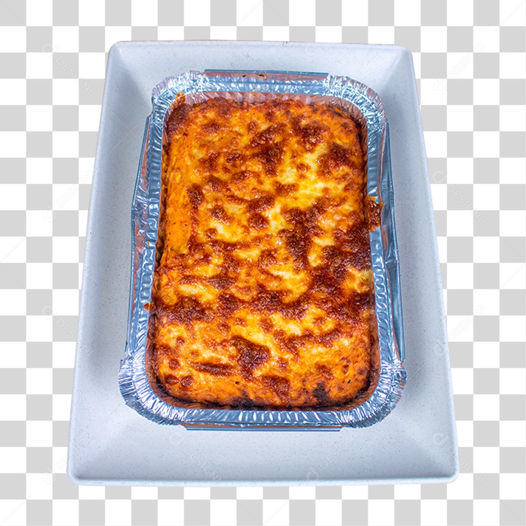 Fôrma com Lasanha PNG Transparente