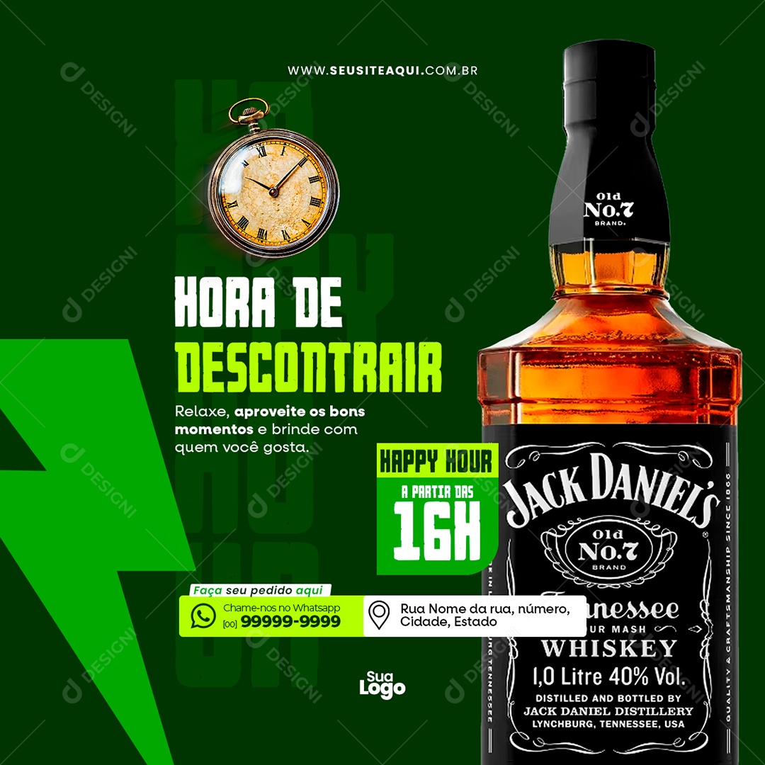 Feed Cervejaria Hora de Descontrair Social Media PSD Editável
