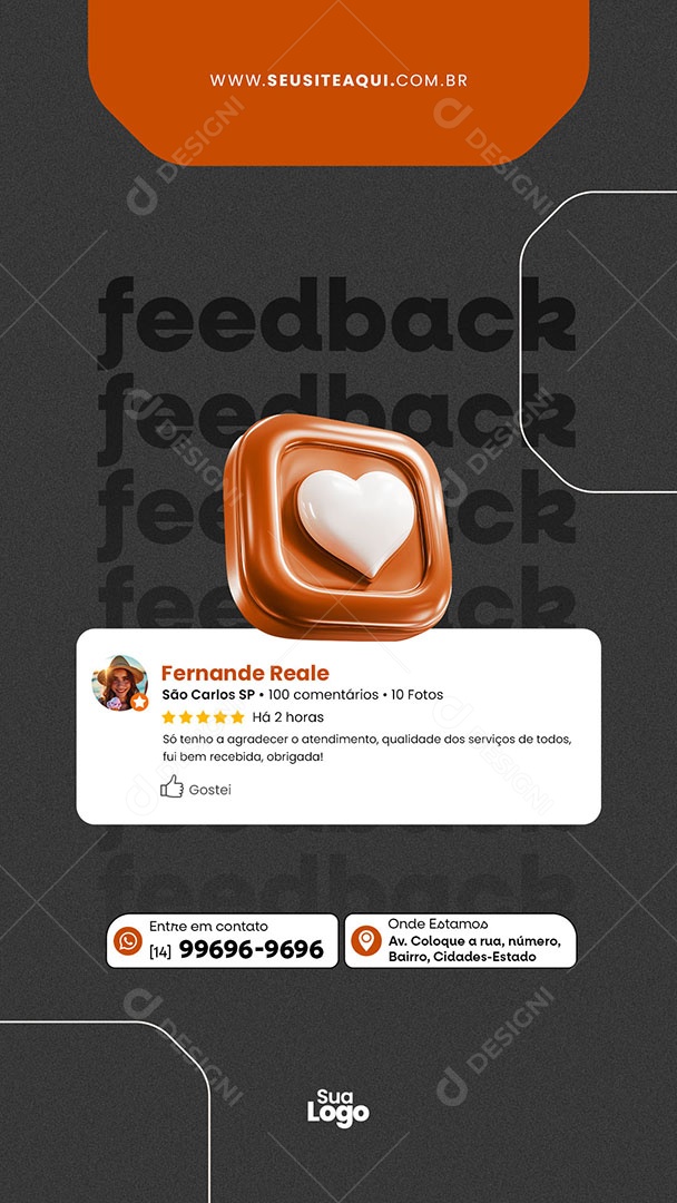 Story Contabilidade Feedback Social Media PSD Editável
