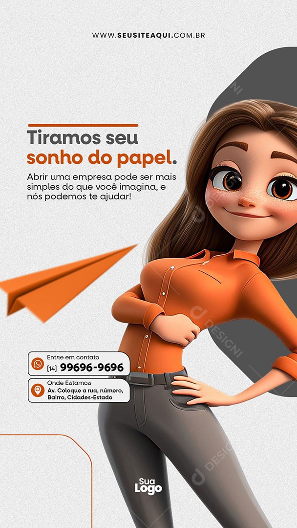 Story Contabilidade Tiramos Seu Sonho Do Papel Media PSD Editável