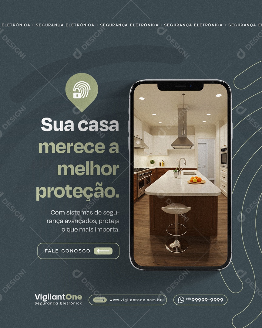 Segurança Eletrônica Sua Casa Merece a Melhor Proteção Social Media PSD Editável