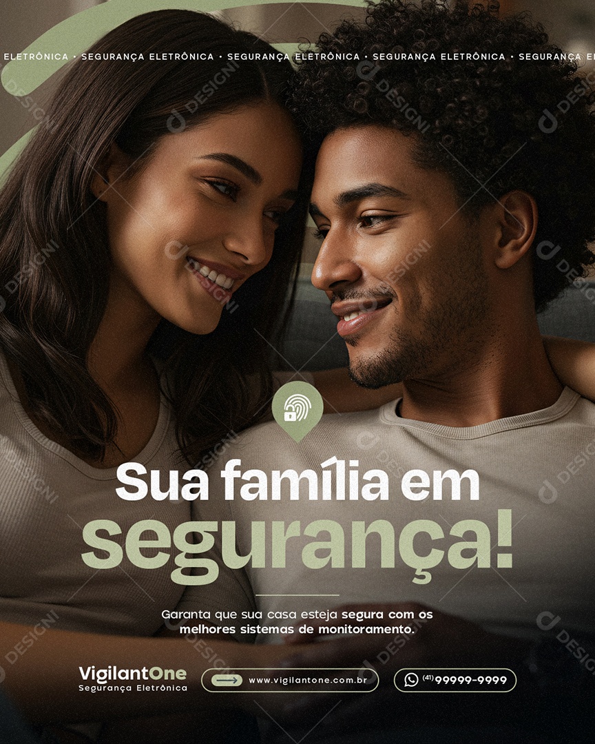 Sua Família em Segurança Social Media PSD Editável