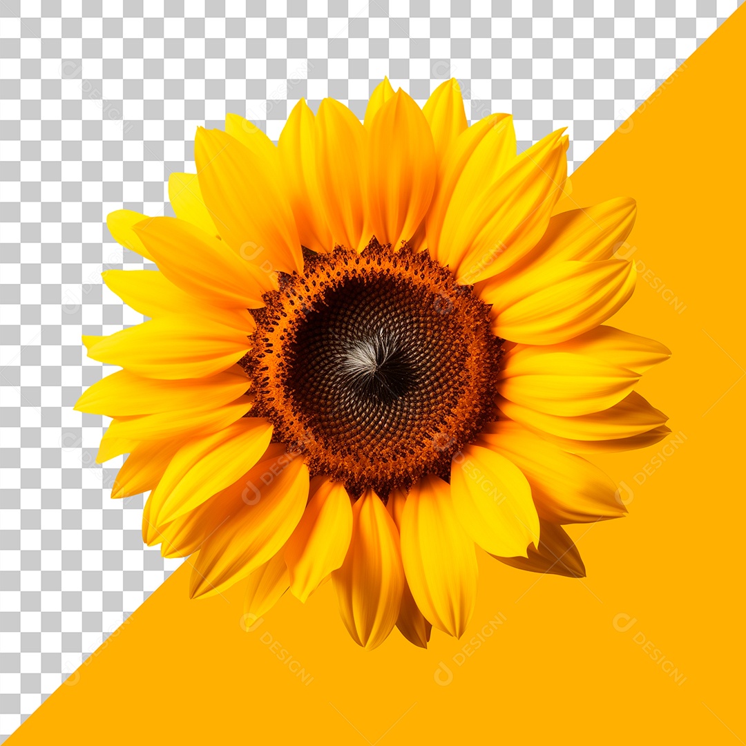 Flor Girassol Rosa Elemento 3D PSD