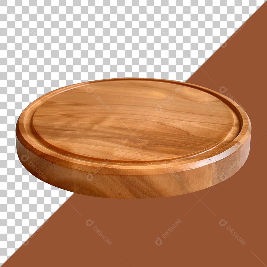Tábua Rústica Circular Elemento 3D PSD