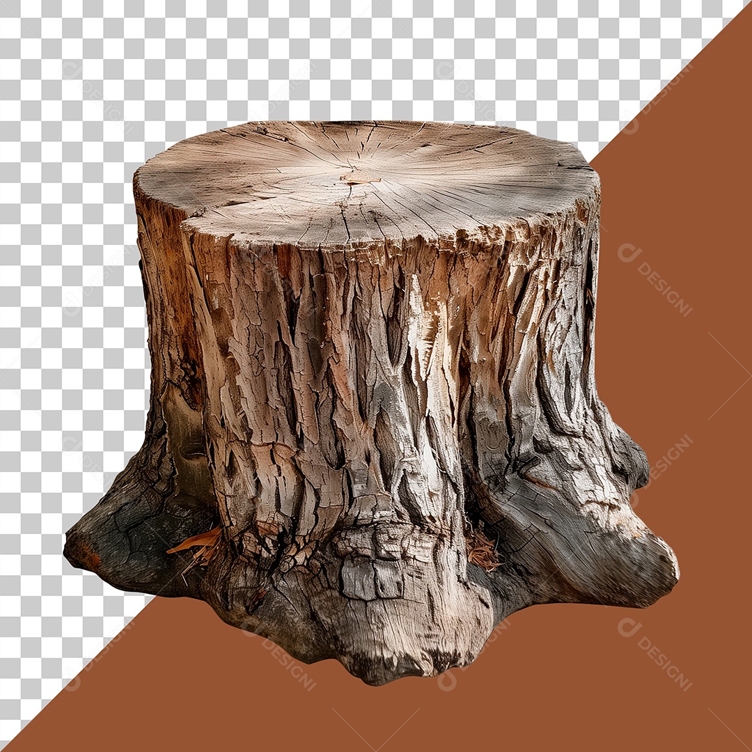 Tronco de Madeira Elemento 3D PSD