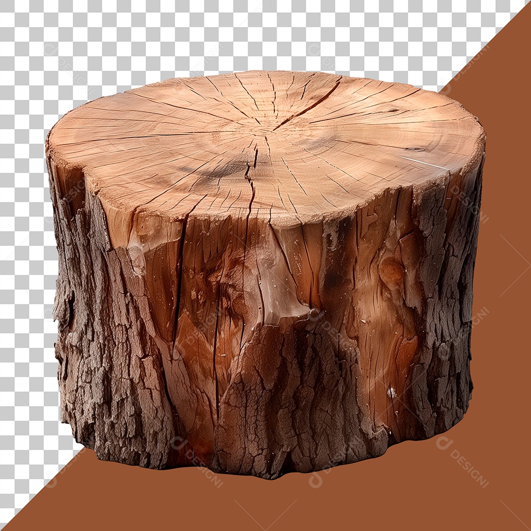 Tronco de Madeira Elemento 3D PSD