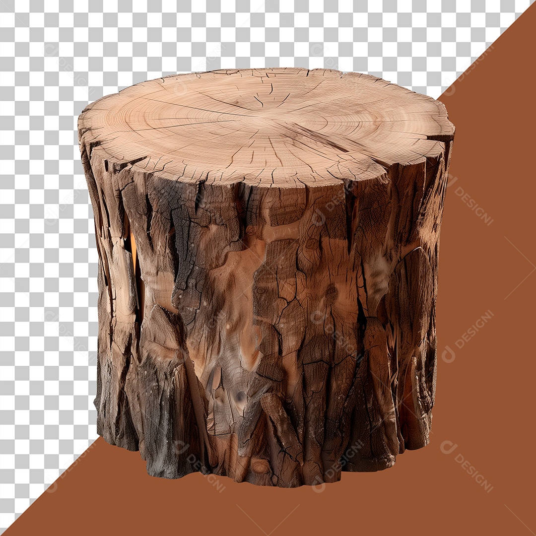 Tronco de Madeira Elemento 3D PSD