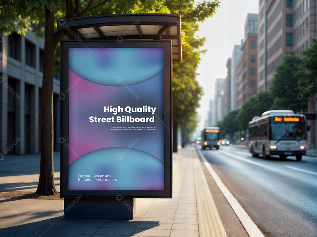 Mockup Anúncio Publicitário Em Metrô PSD Editável