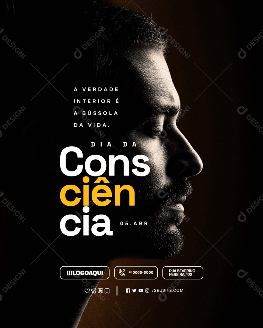 Dia da Consciência 05 de Abril Social Media PSD Editável