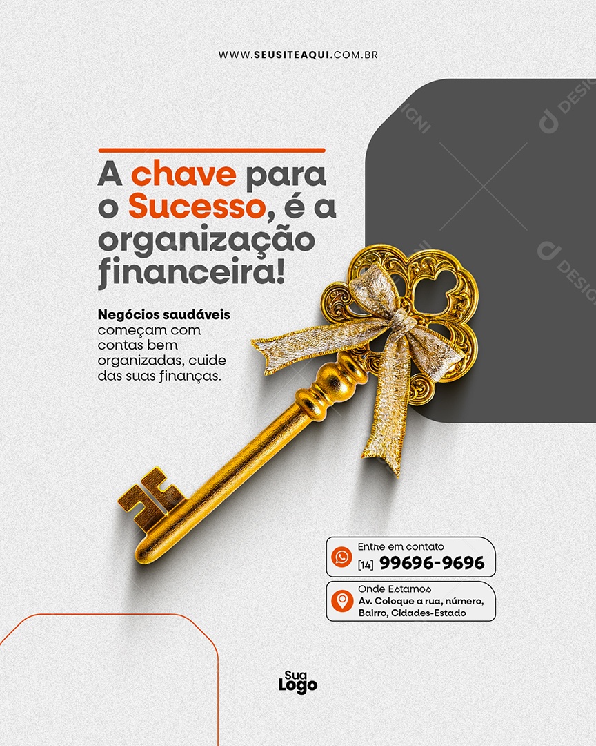 Flyer Contabilidade A Chave Para O Sucesso Social Media PSD Editável