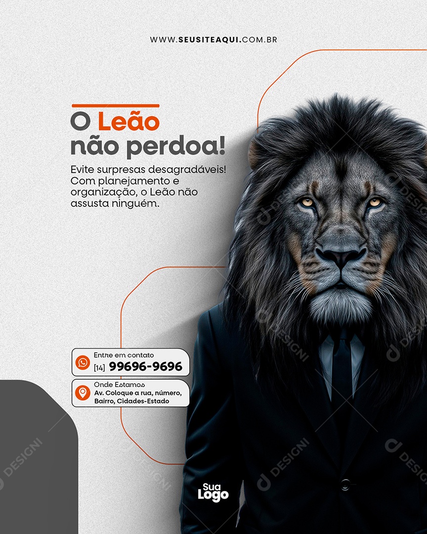 Flyer Contabilidade Evite Surpresas Social Media PSD Editável