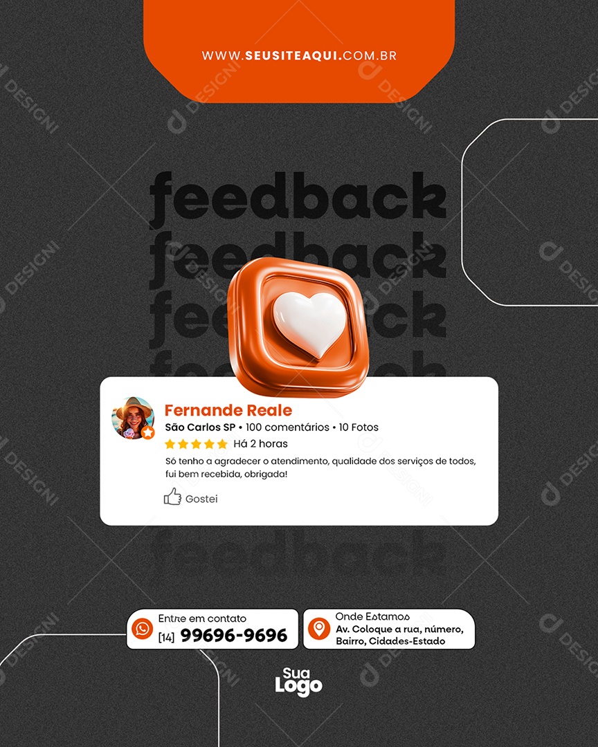 Flyer Contabilidade Feedback Social Media PSD Editável