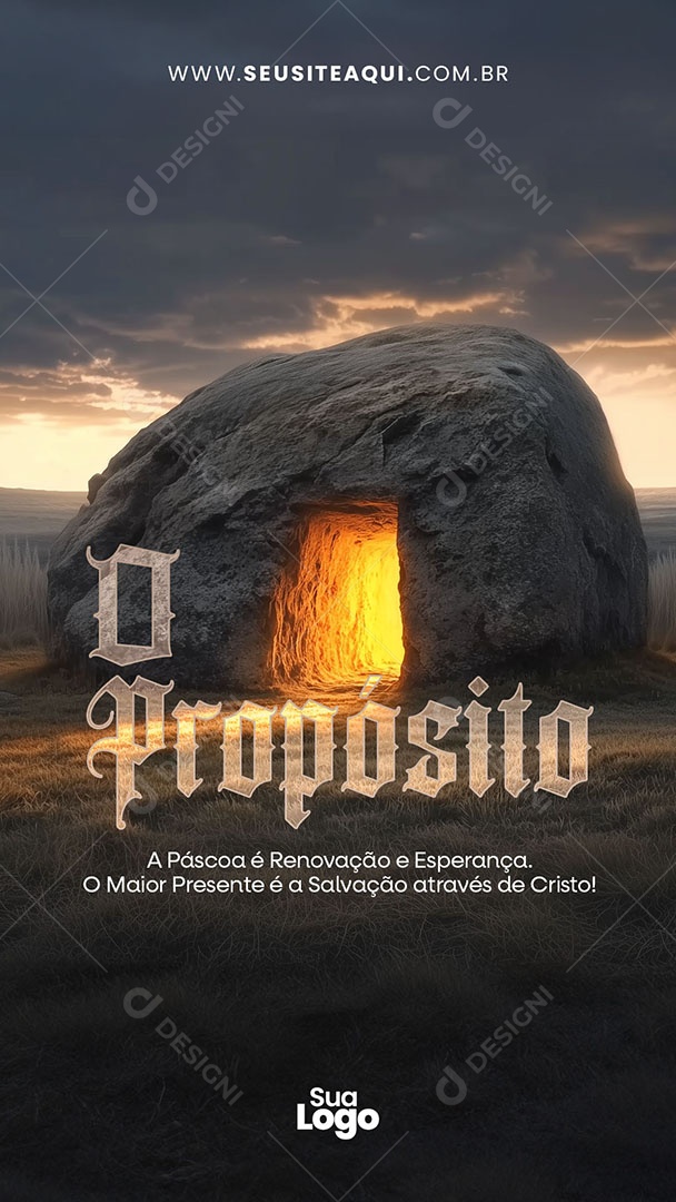 Story Semana Santa O Propósito Social Media PSD Editável