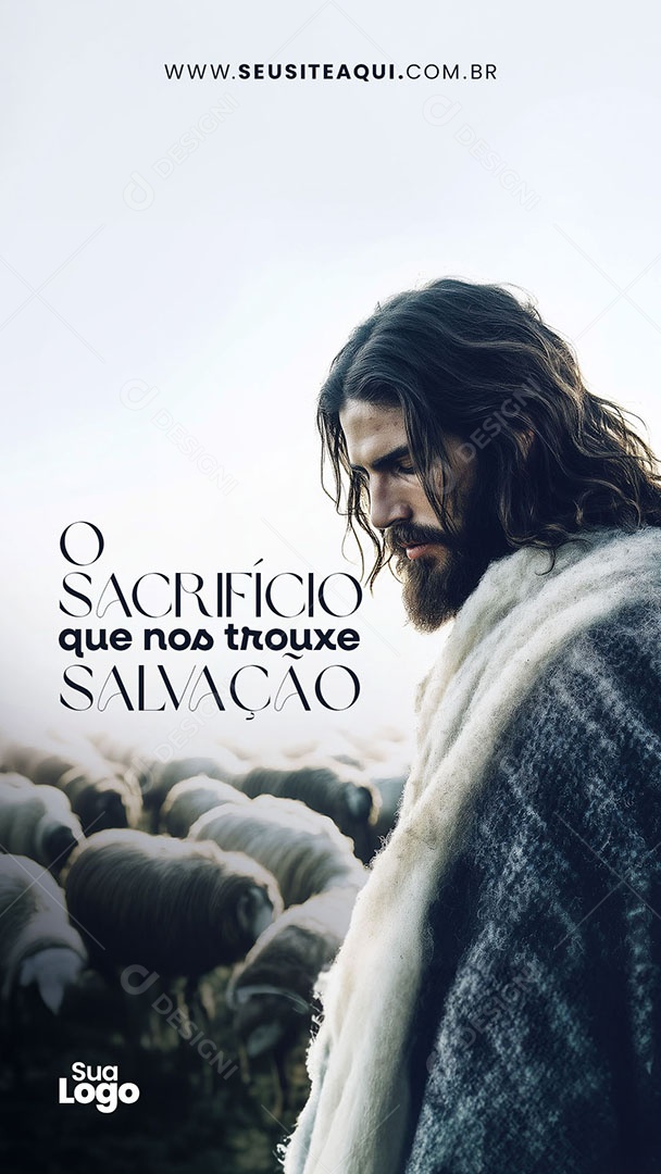 Story Semana Santa O Sacrifício Que Nos Trouxe Social Media PSD Editável