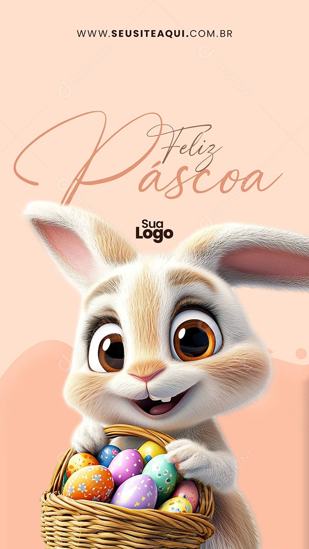 Story Feliz Páscoa 20 de Abril Social Media PSD Editável