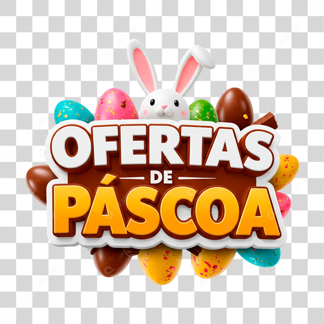 3D Easter Offers Transparent PNG Seal