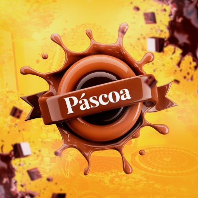 Páscoa Selo 3D Para Composição PSD Editável