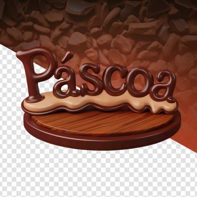 Páscoa Selo 3D Para Composição PSD Editável